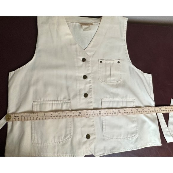 WOMENS BON JOUR VEST/BLOUSEI IN BUTTER YELLOW SIZE LARGE - Picture 6 of 7